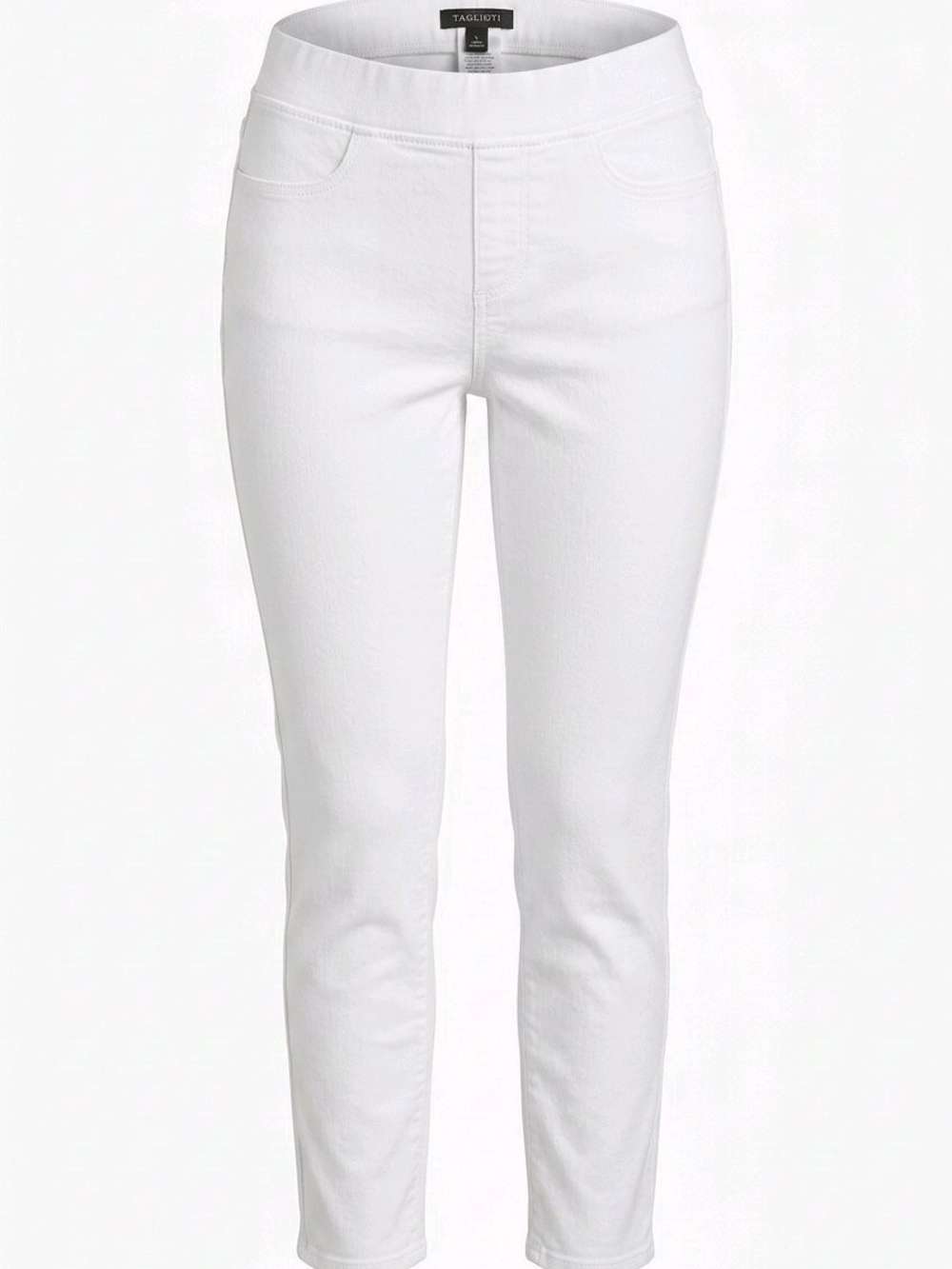 Talbots Simply Flattering Size 8 White Jeggings Elastic Waist Stretch 29" Inseam